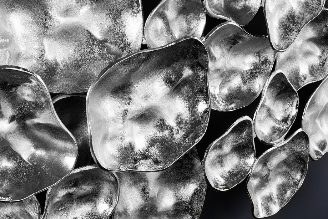 Wanddeko Variant 100cm silber handgefertigt