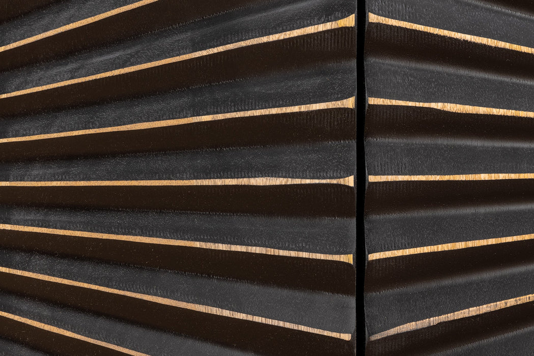 Sideboard Sertig Tal 177cm Mango schwarz gold