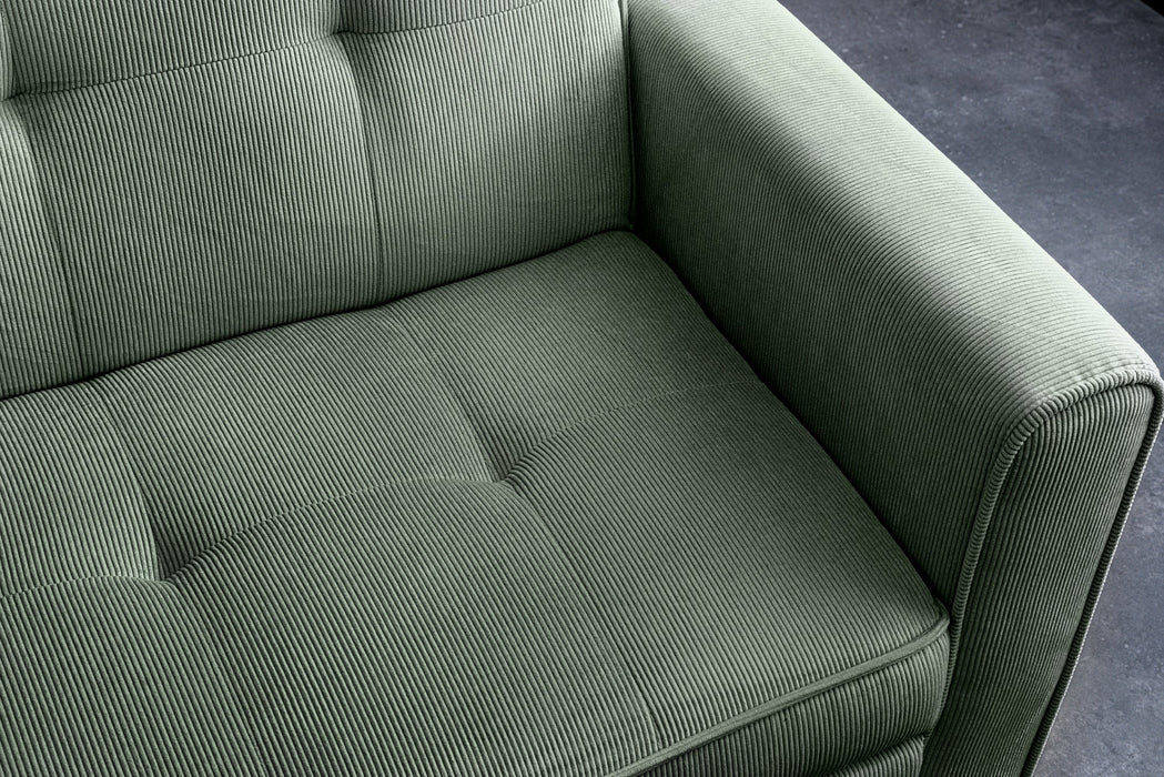 Schlafsofa Venedig 180cm 2-Sitzer Cord grün - Bild 6