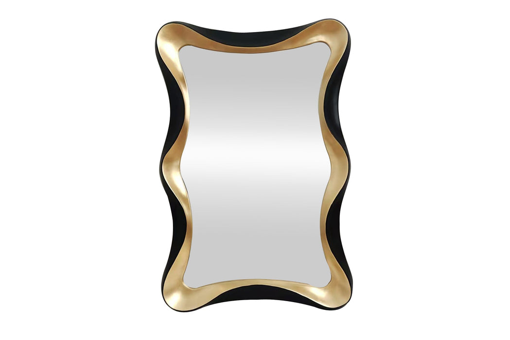 Wandspiegel Wunderland 120cm schwarz gold Barock-Glamour