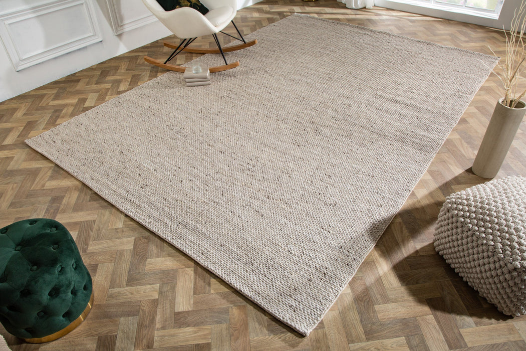 Teppich WOLLE 350x240cm silbergrau