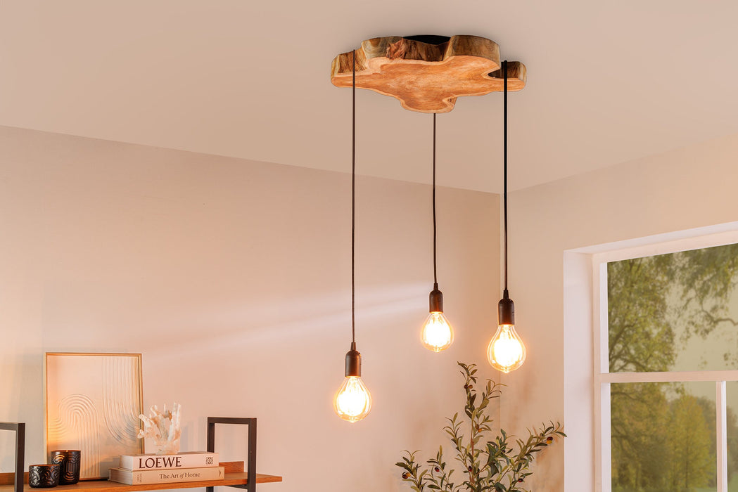 Pendelleuchte HYPNOTIC 50cm Longanholz natur