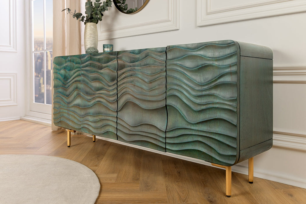 Sideboard Vagas 160cm türkis Mangoholz