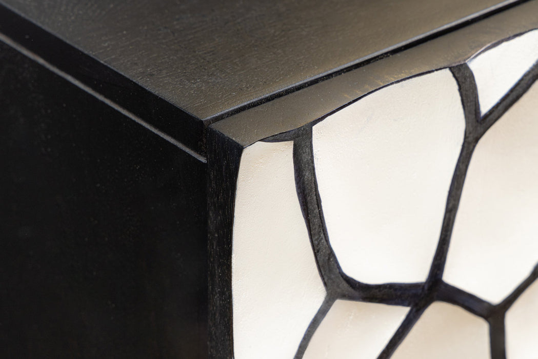 Sideboard Vulcan 177cm Mosaik schwarz weiß