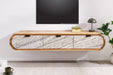 TV-Board Natural 160cm hängend Akazie Timber natur mit Rock Look Front - Bild 3