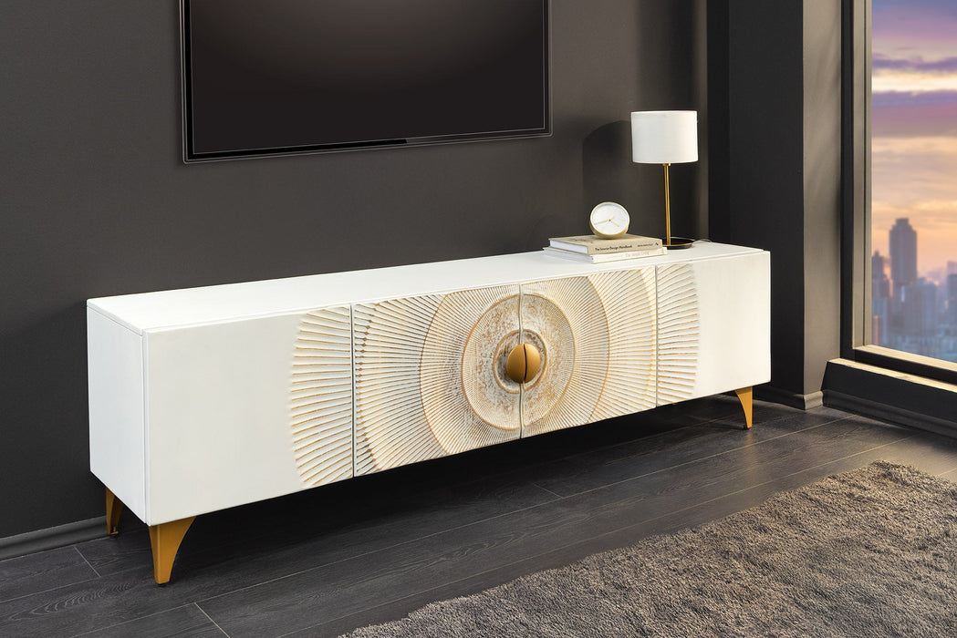 TV-Board Rigi 180cm 3D Mango Timber weiß - Bild 2