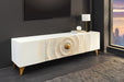 TV-Board Rigi 180cm 3D Mango Timber weiß - Bild 2