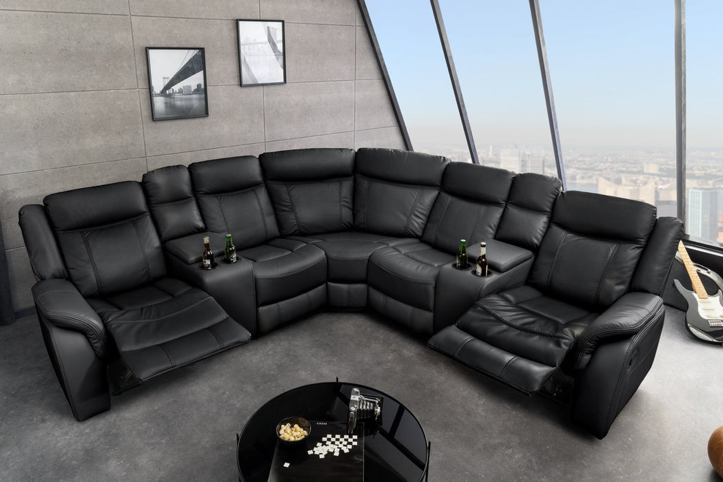 Kinosessel HOLLYWOD 5-Sitzer Kunstleder schwarz - Bild 3