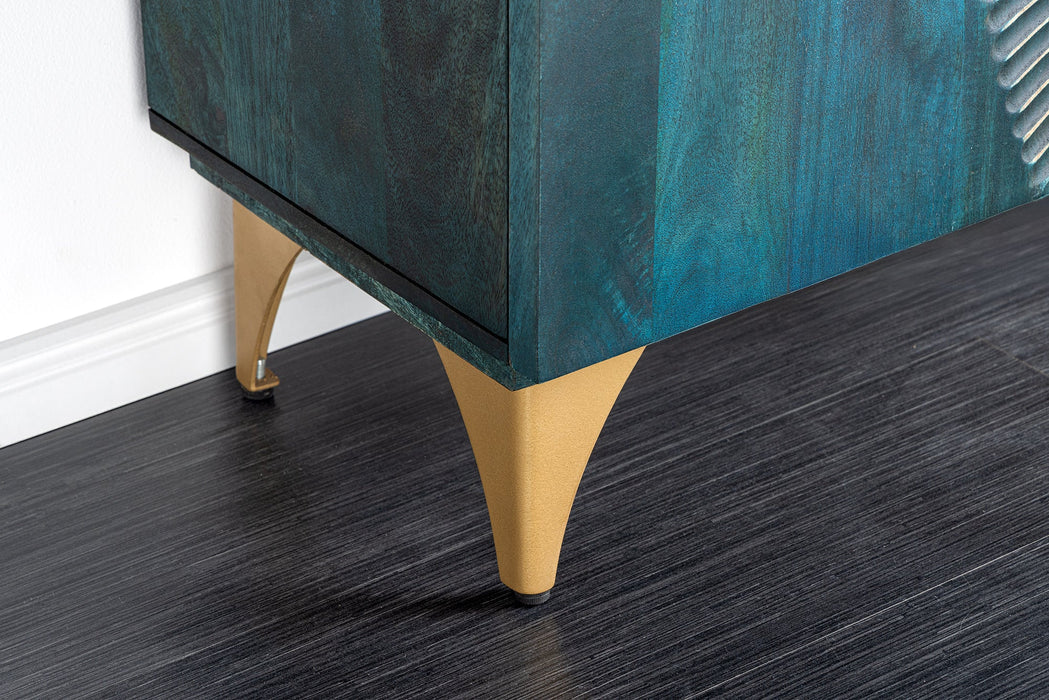 Sideboard Rigi 180cm 3D Mangoholz türkis