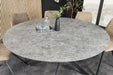 Esstisch Heliux 120cm rund grau Rockoptik mit schwarzem Metallgestell - Bild 4