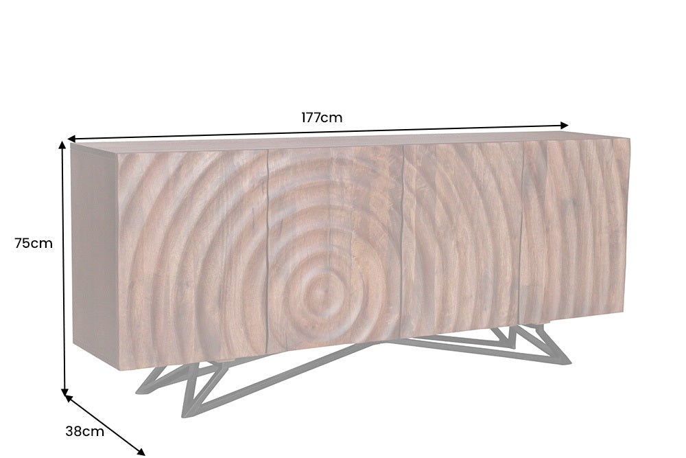 Sideboard Val Bregaglia 177cm Mango braun