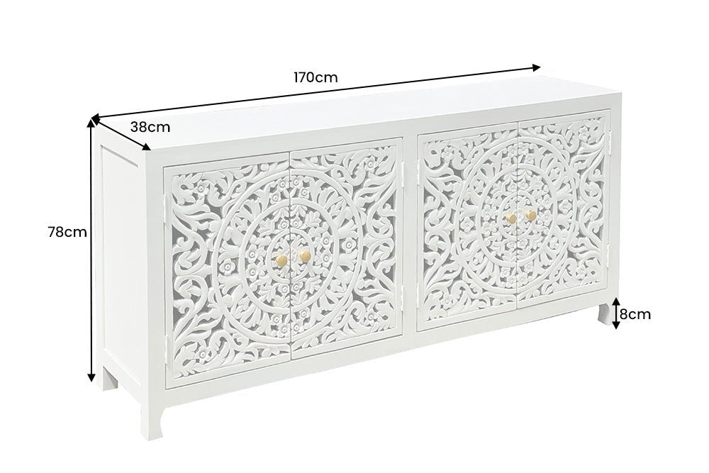 Sideboard MARRAKECH 170cm weiß Mangoholz