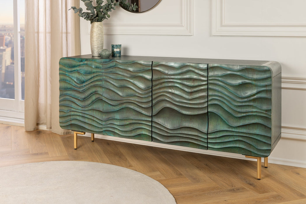 Sideboard Vagas 160cm türkis Mangoholz