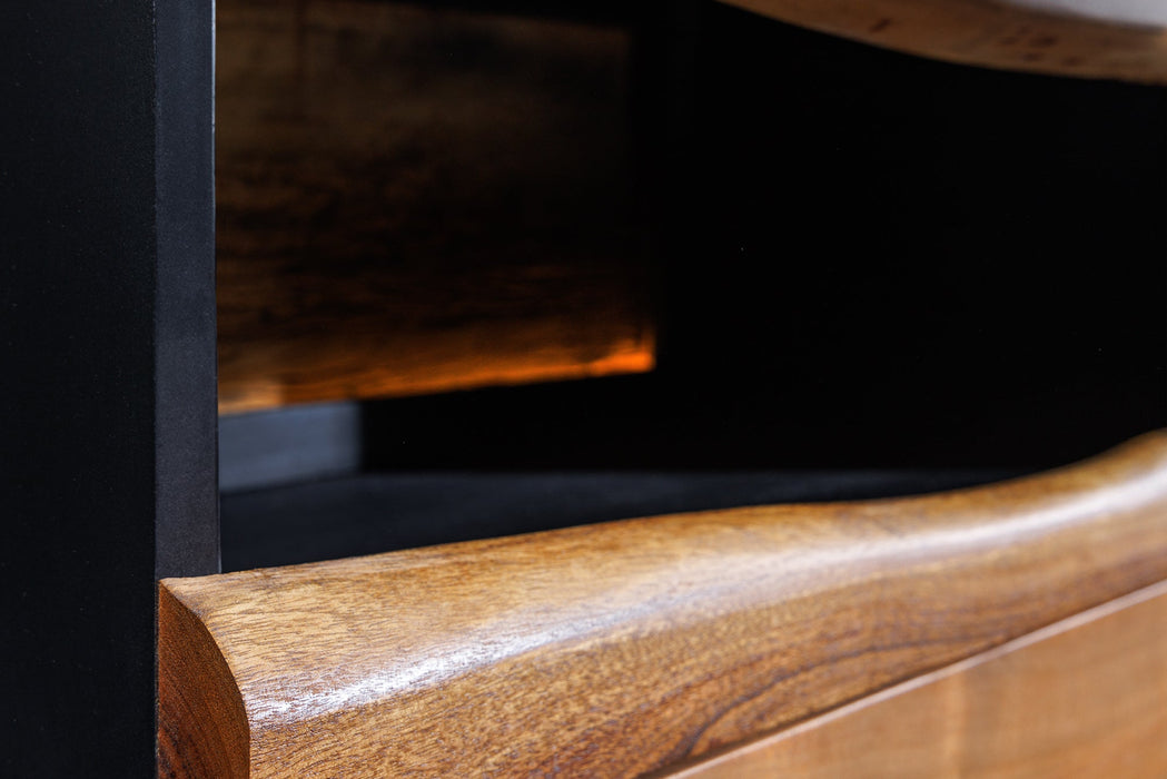 Sideboard Pure Akazie 180cm Akazie Holz natürliche Kante w/ LED Licht - Bild 6