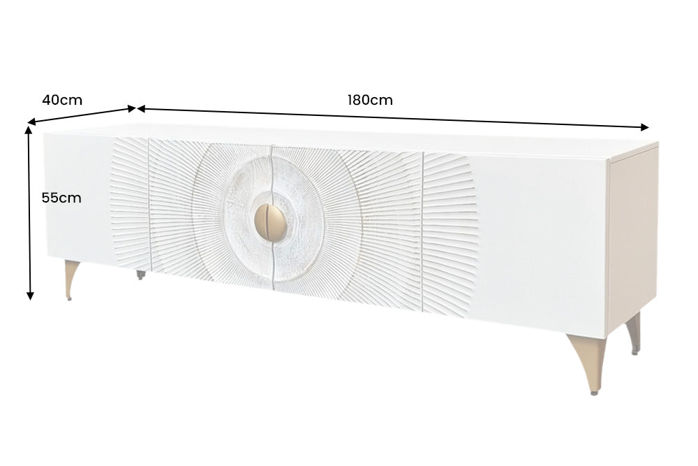 TV-Board Rigi 180cm 3D Mango Timber weiß - Bild 11