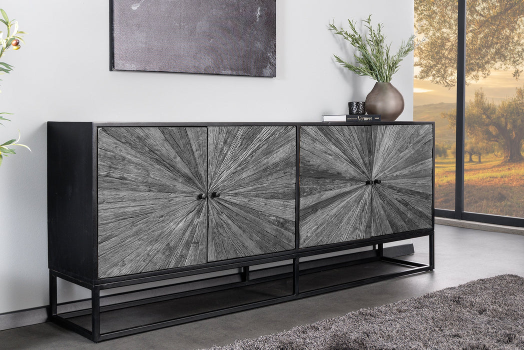 Sideboard Barcelona 180cm Mangoholz und graues Teakholz