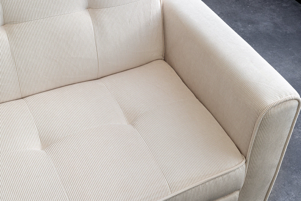 Schlafsofa Venedig 180cm 2-Sitzer Cord beige - Bild 6