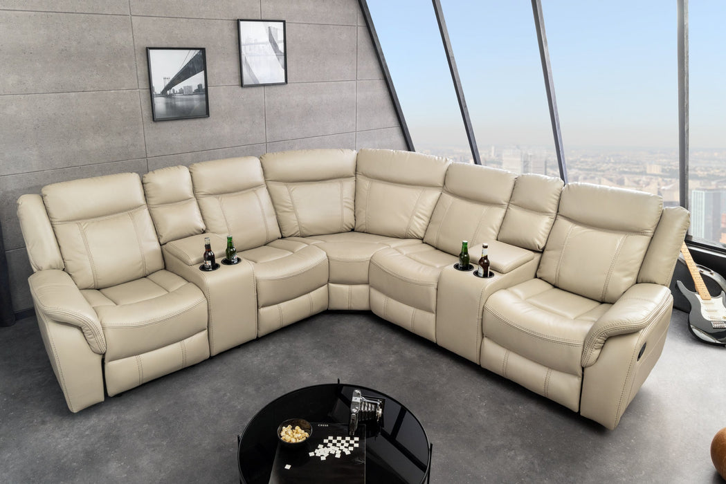 Kinosessel HOLLYWOD 5-Sitzer Kunstleder beige - Bild 2