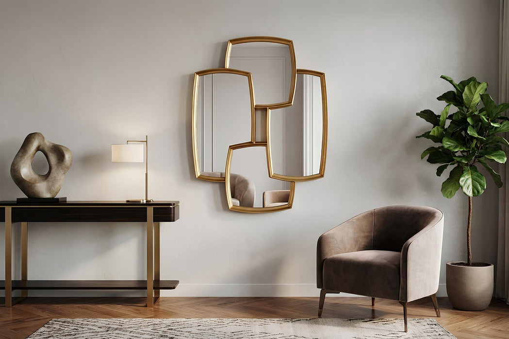 Wandspiegel Quara gold Frontansicht