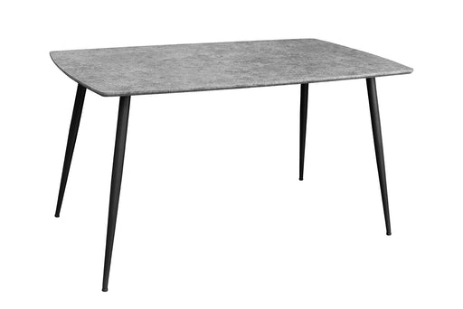 Esstisch Suite 140cm grau Rockoptik mit schwarzem Metallgestell