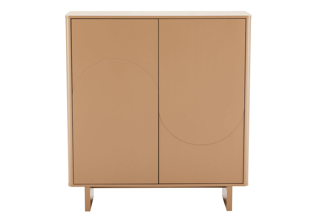 Highboard Abstry 130cm 3D natur mit Keramikplatte aus Travertinmarmor - Bild 3