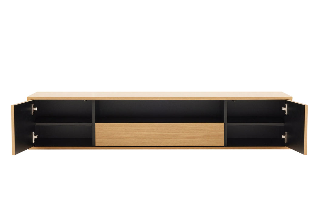 TV-Board Penthouse 150cm hängend natur schwarz - Bild 4