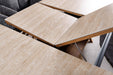 Esstisch Saloon 160-200cm ausziehbar Eiche Timber look Keramikplatte Travertin - Bild 6