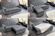 Schlafsofa Venedig 180cm 2-Sitzer Cord grau - Bild 3