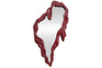 Wandspiegel Fluid 150cm rot Statement Farb-Akzent