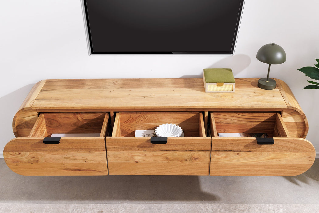 TV-Board Natural 160cm hängend Akazie Timber natur - Bild 4