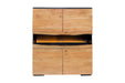 Highboard Pure Akazie 120cm Akazie Timber Naturkante mit LED Licht