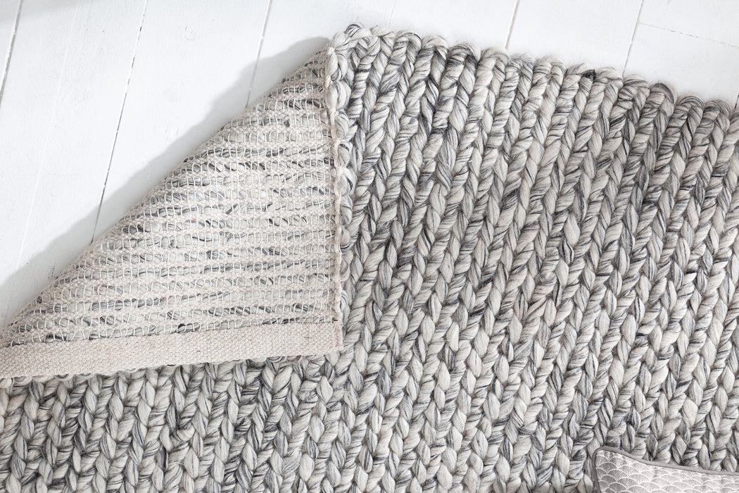 Teppich Blüten 240x160cm grau