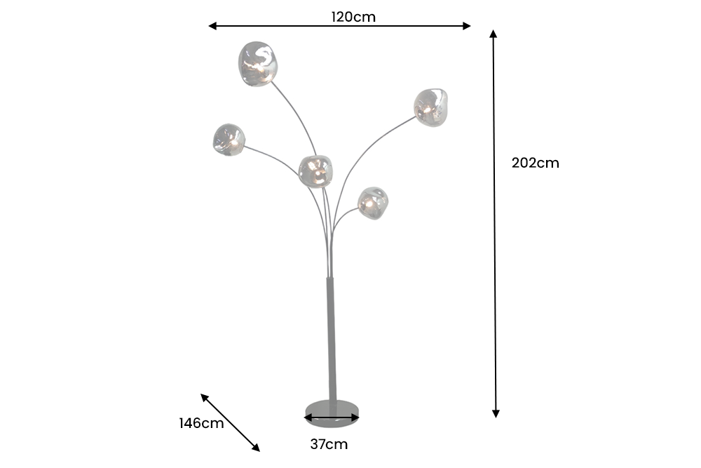 Stehleuchte LIQUID DIAMOND smoke 200cm - Bild 9