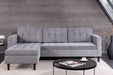 Ecksofa Visby 220cm 3-Sitzer Federkern Cord grau - Bild 5