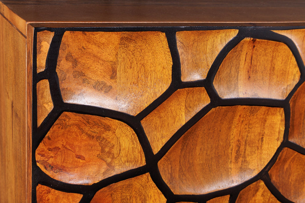 Sideboard Vulcan 177cm Mosaik schwarz braun