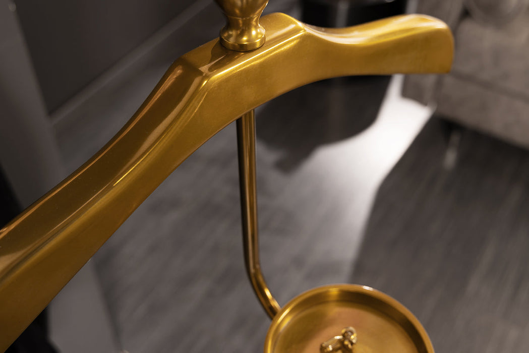 Valet Garderobenständer 130cm goldfarbenes Aluminium