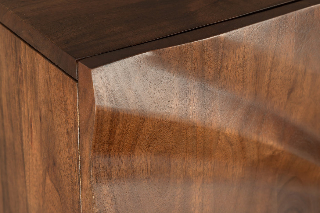 Highboard Tropical 120cm 3D braunes Akazienholz