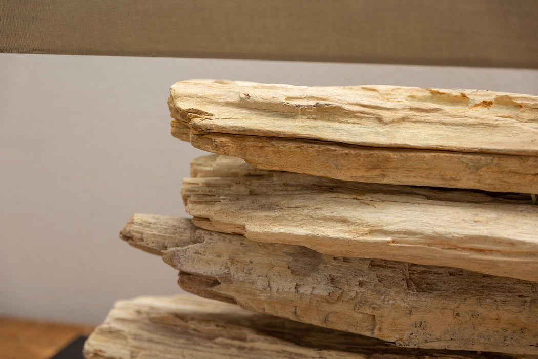 Tischleuchte aus Treibholz Stacks natur