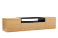 TV-Board Penthouse 160cm hängend natur schwarz