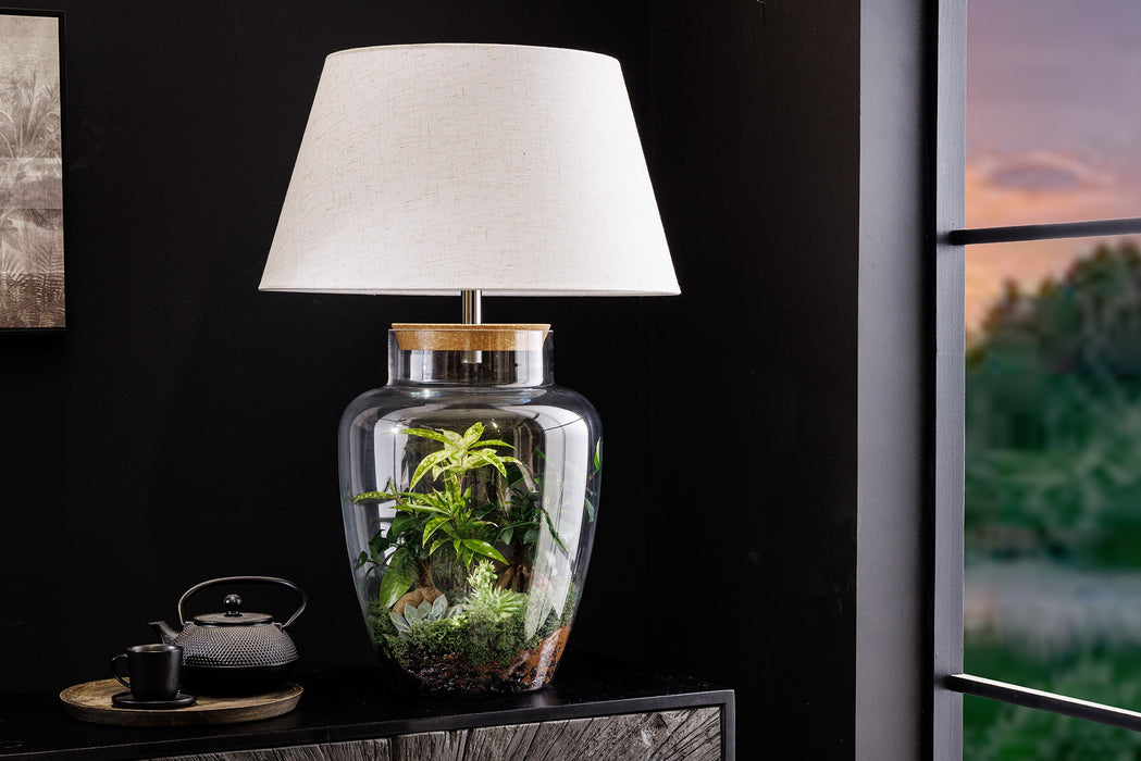 Tischleuchte Elegante 80cm Glas befüllbar