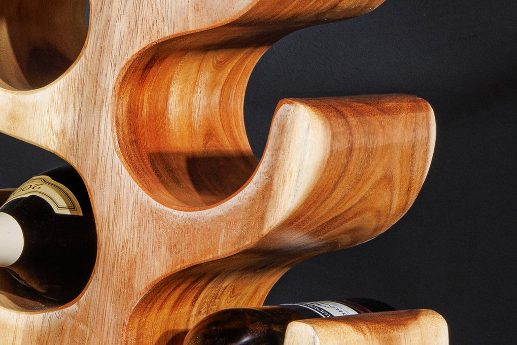 Weinregal Artemi 80cm für 10 Flaschen Suarholz natur