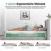 90x200 cm Matratze mit 7-Zonen-Taschenfederkern, 28 cm Hoehe, H3 Liegehaerte, inkl. Spannbettlaken, Premium-Qualitaet (3)