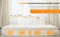 90x200 25 cm 9-Zonen Deluxe Taschenfederkernmatratze mit Memory-Schaum, klimaausgewogene Waffelstruktur und integriertem Topper (4)