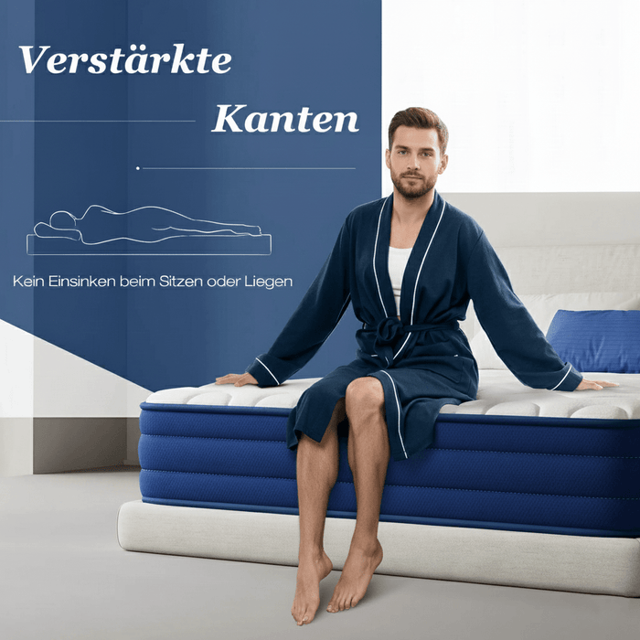 7-Zonen Taschenfederkernmatratze, H3 Haertegrad, ausgewogene Festigkeit, orthopaedisch und anti-allergisch (5)