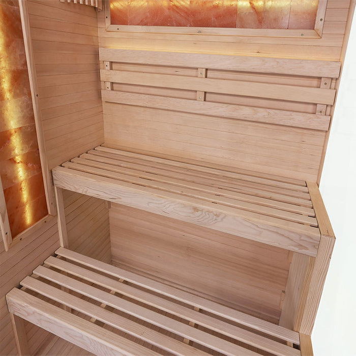 Indoor Sauna MATTERHORN 120 - Salzstein - Für 2 Personen