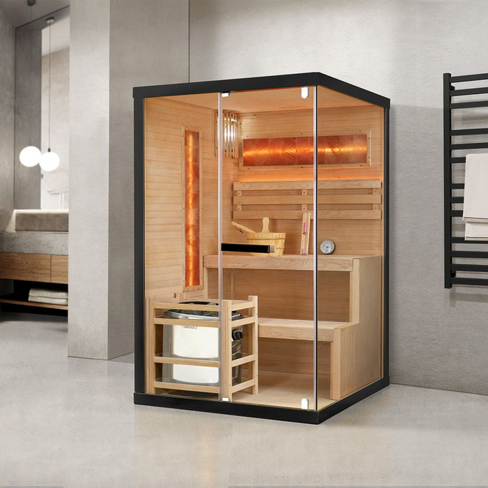 Indoor Sauna MATTERHORN 120 - Salzstein - Für 2 Personen