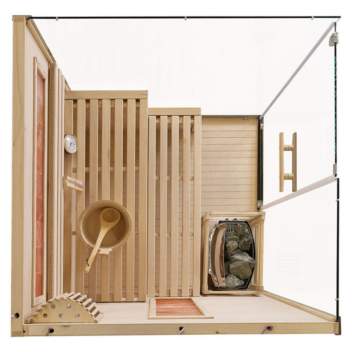Indoor Sauna MATTERHORN 120 - Salzstein - Für 2 Personen