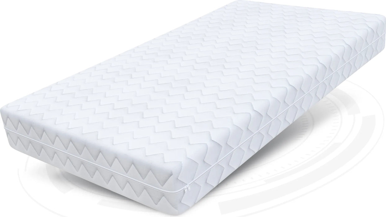 Matratze 180x200 cm, Hoehe 27 cm, 7 Zonen, Visco-Memory Taschenfederkern, H2 und H3 Haertegrad, Premium Bezug (4)