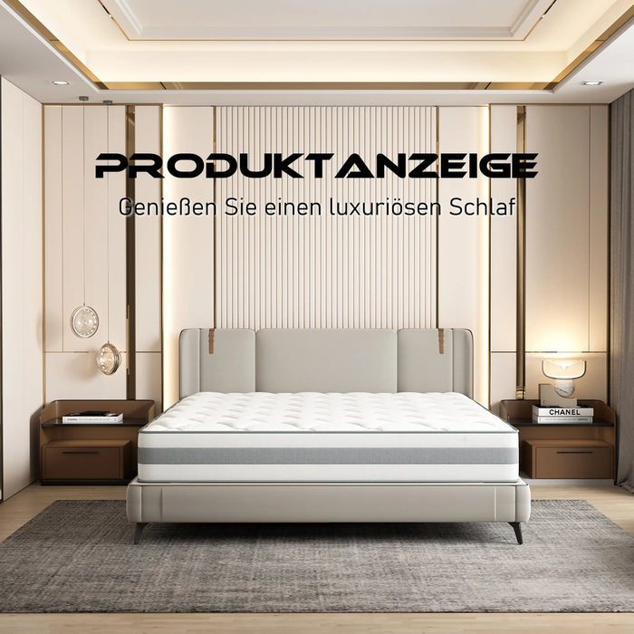 7-Zonen Taschenfederkernmatratze, H3/H4 Haertegrad, mit Komfortschaum, Premium-Qualitaet (2)