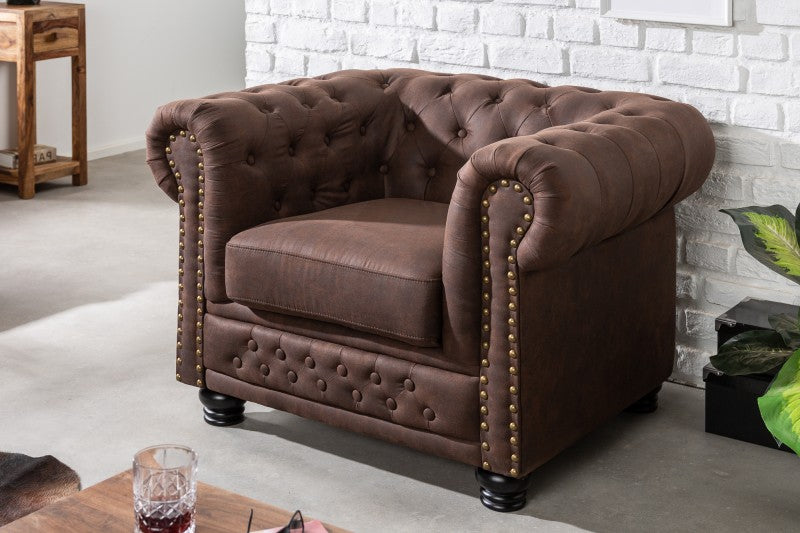 Sessel Chesterfield II vintage braun